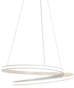 Candeeiro de suspensão moderno branco 74 cm com LED regulável - Rowan Moderno