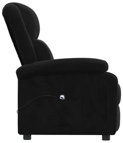 Poltrona de massagens reclinável veludo preto