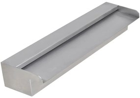 vidaXL Fonte para piscina retangular 45 cm aço inoxidável