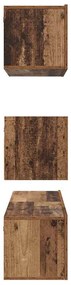 Conjunto de móvel de TV 4 pcs Madeira antiga 60 x 30 x 30 cm