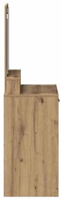 Mesa de Maquiagem vidaXL com Gavetas em Carvalho Artisan 50x41x140 cm