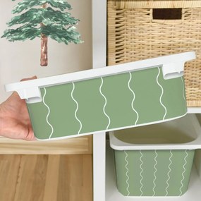 Autocolante para caixa IKEA TROFAST - Ondas verdes