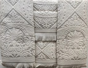 6 Toalhas de banho  jacquard with linen - 550 gr/m2 - 83% Cotton / 17% linen