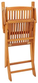 Cadeiras de jardim dobráveis 4 pcs eucalipto maciço