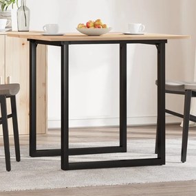 Mesa de jantar estrutura em O 90x90x75 cm pinho e aço