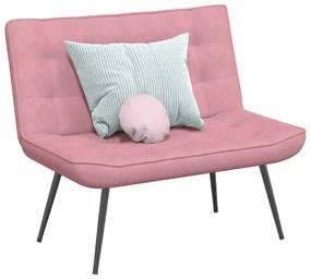 vidaXL Banco 110x74x84 cm veludo rosa