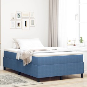Cama Box Spring com Colchão Azul 120x200 cm Tecido de Corduroy