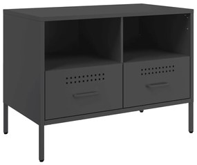 Móveis de TV 2 pcs 68x39x50,5 cm aço laminado a frio preto