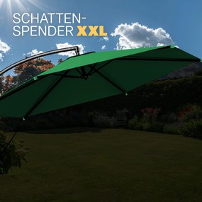 Guarda-sol cantilever  em alumínio  Ø300cm Proteção UV 80+ verde