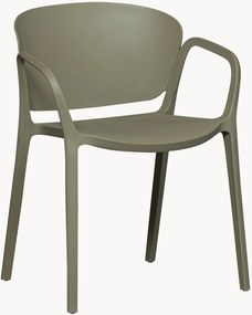 Cadeiras de jantar empilháveis para jardim com braços Bent, conjunto de 2