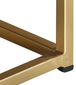 Mesa de centro 90x50x35 cm mangueira maciça preto e dourado