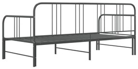 Estrutura sofá-cama de puxar 90x200 cm metal cinzento