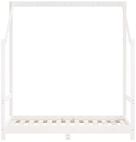 Estrutura de cama infantil 70x140 cm pinho maciço branco