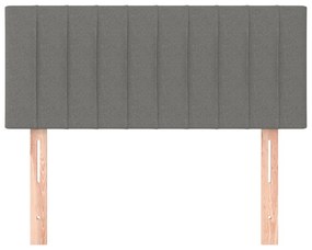 Cabeceira de cama tecido 80x5x78/88 cm cinzento-escuro