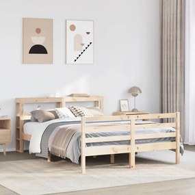 vidaXL Cama sem colchão 120x200 cm madeira de pinho maciça