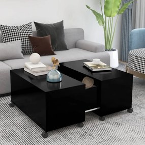 vidaXL Mesa de centro 75x75x38 cm contraplacado preto