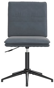 Cadeiras de jantar 6 pcs veludo cinzento-escuro