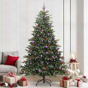 vidaXL Árvore de Natal Artificial Verde 240 cm PVC, Metal e Plástico