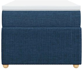 Cama com molas/colchão 80x200 cm tecido azul
