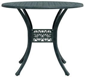 Mesa de jardim Ø90x75 cm alumínio fundido verde