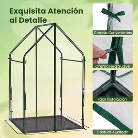 Miniestufa de Jardim, 90,5 x 90,5 x 152,5 cm, Resistente ao Vento, Transparente