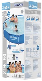 Piscina de estrutura Steel Pro 366x76 cm