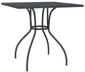 3 pcs conjunto de jantar para jardim rede de metal antracite