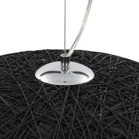 Candeeiro suspenso preto e dourado Ø70 cm E27