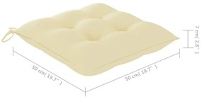 Cadeiras de jantar p/ jardim 6 pcs c/ almofadões acácia maciça