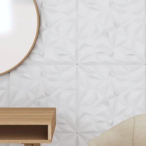 Painéis de parede 24 pcs 50x50 cm 6m² XPS ametista branco