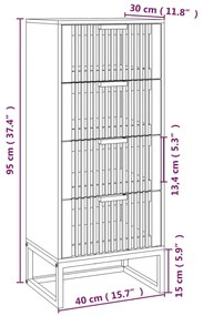 Aparador alto 40x30x95 derivados de madeira branco