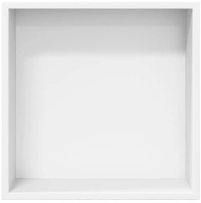 Nicho parede p/ duche 32x32x9 cm aço inoxidável branco mate