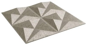Painéis de parede 12 pcs 50x50 cm 3 m² XPS origami betão