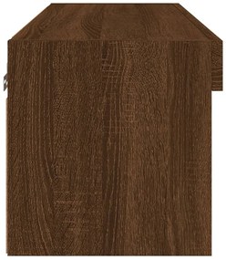 Móvel de TV com luzes LED 60x30x30 cm carvalho castanho