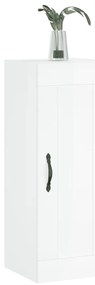 Armário parede 34,5x34x90 cm derivados madeira branco brilhante