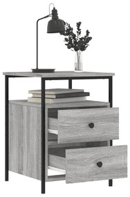 Mesa de cabeceira 44x45x60 cm derivados madeira cinzento sonoma