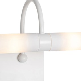 Candeeiro de parede de casa de banho clássico branco IP44 2 luzes - arco de banho Moderno