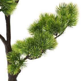 Bonsai pinus artificial com vaso 60 cm verde