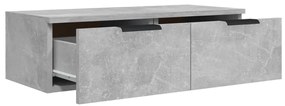 Armário parede 2 pcs 68x30x20 cm madeira proce. cinza cimento