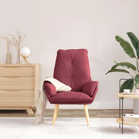Poltrona Relaxante em Tecido Vermelho Vinho