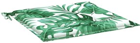 Almofadões p/ cadeira 2pcs 50x50x4cm tecido padrão folhas