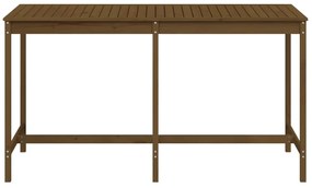 Mesa jardim 203,5x90x110 cm pinho maciço castanho-mel