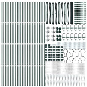 Cerca Hexagonal vidaXL Verde 1,2x100 m Aço