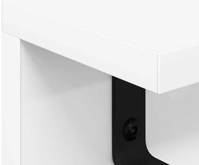 Cabideiro de Parede com prateleira Branco 60 x 10.5 x 10.5 cm
