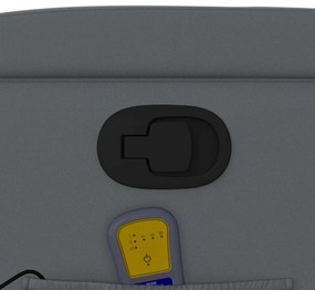 Poltrona de massagens reclinável couro artificial cinzento