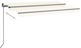 Toldo retrátil manual 450x300 cm cor creme