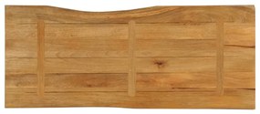 Tampo de mesa c/ borda viva 140x60x2,5 cm mangueira maciça