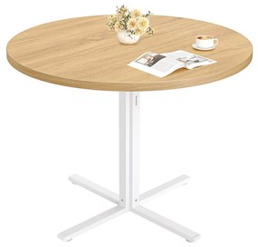 Mesa de jantar redonda 80 cm de diâmetro para 4 pessoas para sala de jantar, cor dourada