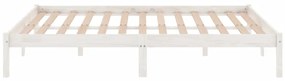 Estrutura cama pequena casal 120x190 cm pinho maciço branco