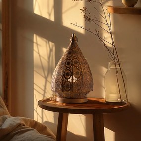 Candeeiro de mesa oriental dourado 26 cm - Mowgli